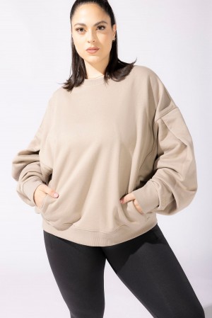 POPFLEX Brunch Svetrové Warm Taupe | GUVX40983