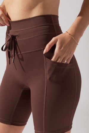 POPFLEX Cargo Cyklistické Krátké with Pockets (Pet Hair Resistant) Carob | KIPD53718