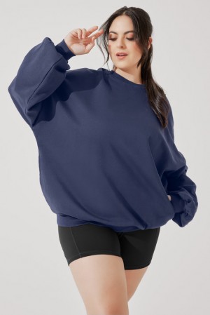 POPFLEX Cloud Crewneck Svetrové Tmavě Blankyt | GVRN18493