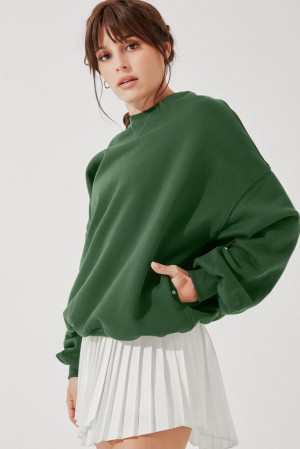 POPFLEX Cloud Crewneck Svetrové Zelene | MZIC70293