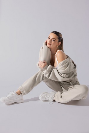 POPFLEX Cloud Rollover Sweatpant Seashell | SXBN78149