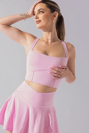 POPFLEX Daphne Corset Crop Top Bubblegum | PKCH37426