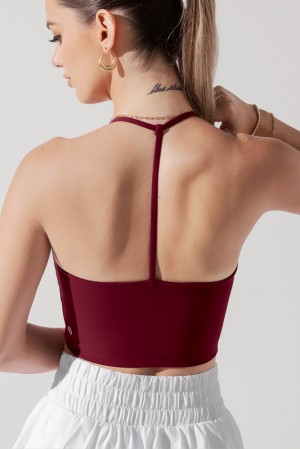 POPFLEX Flexy Crop Top Crimson | CWYZ50836