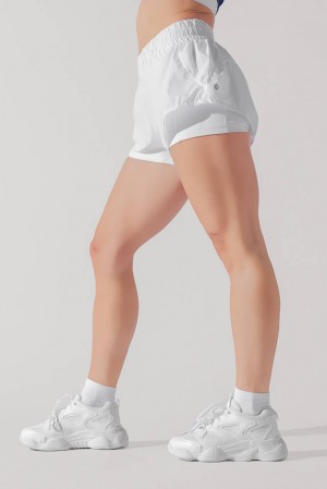 POPFLEX High Waisted Supershort™ Bílé | TXCS94758