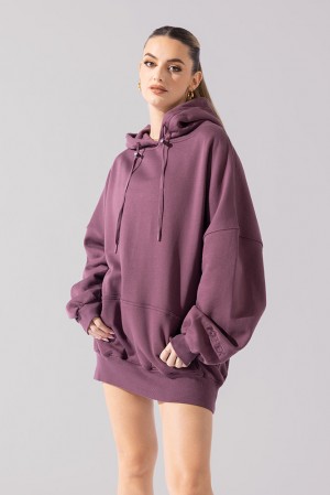 POPFLEX Long Cloud Hoodie Tmavě | NZRV82574