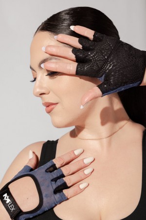 POPFLEX Luxe Mesh Tréninková Gloves Tmavě Blankyt | KCUR65183