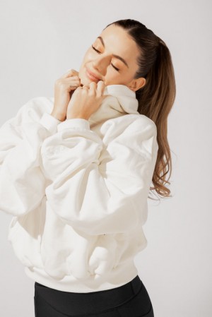 POPFLEX Pullover Cloud Hoodie Bílé | HLEP13295
