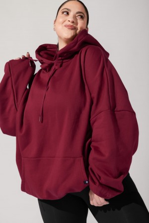 POPFLEX Pullover Cloud Hoodie Crimson | UIGL72361