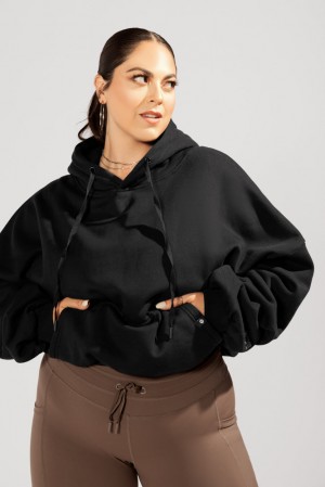 POPFLEX Pullover Cloud Hoodie Černé | GZOY21350