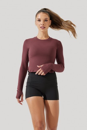 POPFLEX Refine Long Sleeve Top Růžové | AIPM53496