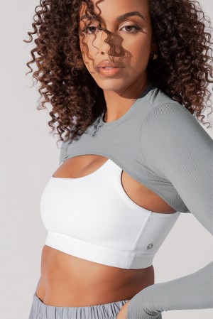 POPFLEX Relevé Žebrovaný Shrug Indigo | YIOD15827