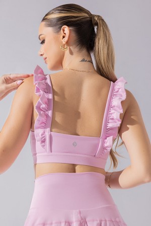 POPFLEX Romance Ruffle Bra Bubblegum | DLWE17308