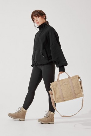 POPFLEX Sherpa Sloane Tote Hnědé | ARIM86921