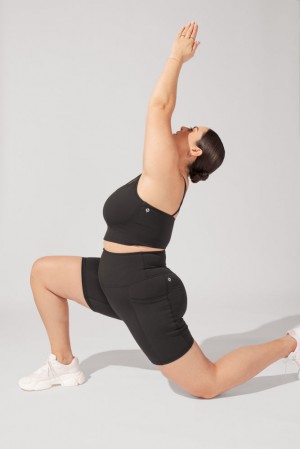 POPFLEX Supersculpt™ Cyklistické Krátké with Pockets (Soft Touch) Černé | DAHC29485