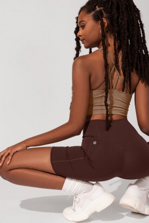POPFLEX Supersculpt™ Cyklistické Krátké with Pockets (Pet Hair Resistant) French Roast | XUNA29578