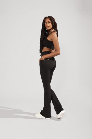 POPFLEX Supersculpt™ Flared Leggings with Pockets (Soft Touch) Černé | WJRX37814