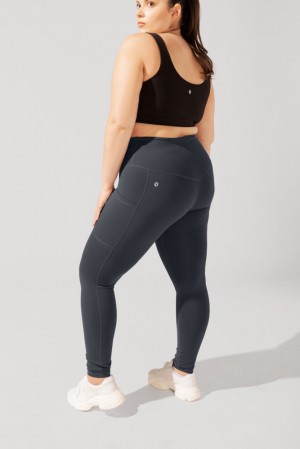 POPFLEX Supersculpt™ Leggings with Pockets (Soft Touch) Šedé | GFQI37984