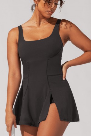 POPFLEX Tie-Breaker Superdress™ Černé | QVXN48519