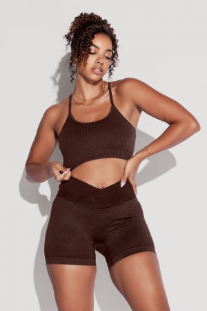 POPFLEX What's the Scoop Seamless Bra French Roast | DJQV94061