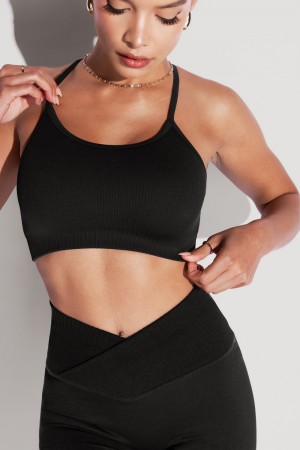 POPFLEX What's the Scoop Seamless Bra Černé | RNUX50129