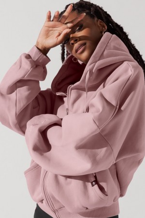 POPFLEX Zip Cloud Hoodie Blush | JMAC04126
