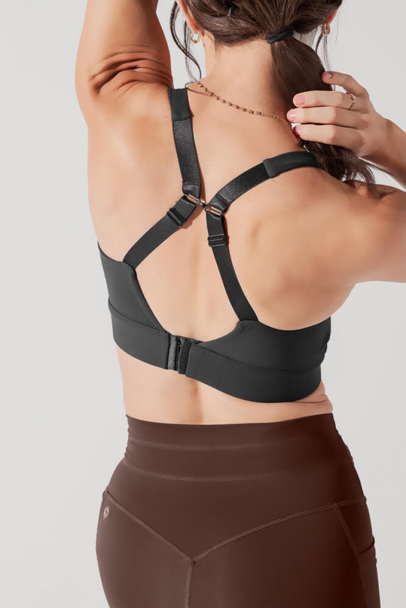 POPFLEX Adventure Scoop Bra (Žebrovaný) Charcoal | PNTD15764