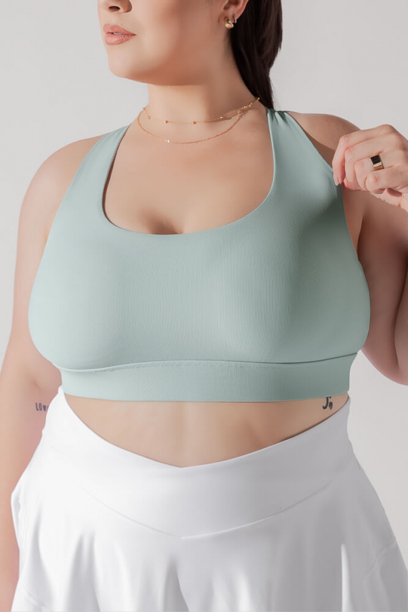 POPFLEX Adventure Scoop Bra (Žebrovaný) Seafoam | LGSF25314