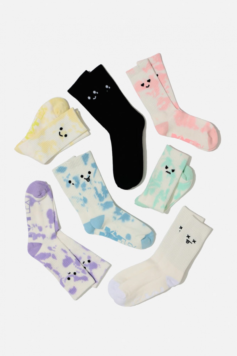 POPFLEX Angry Face Mid-Calf Gym Socks Zelene | DIRP57892