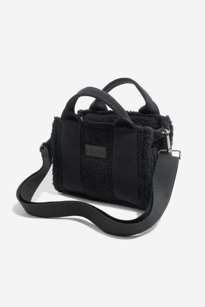 POPFLEX Baby Sherpa Sloane Tote Černé | JIZH67531