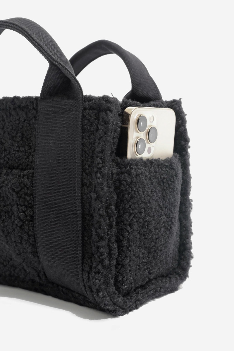 POPFLEX Baby Sherpa Sloane Tote Černé | JIZH67531