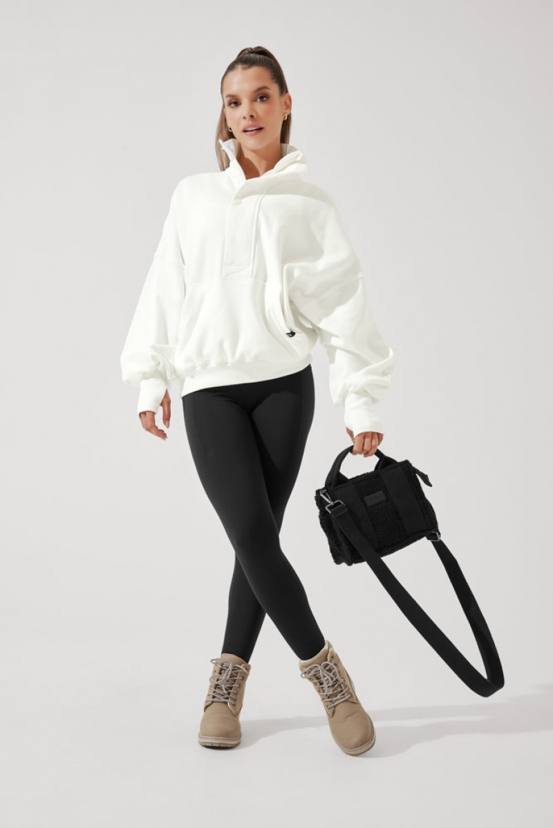 POPFLEX Baby Sherpa Sloane Tote Černé | JIZH67531