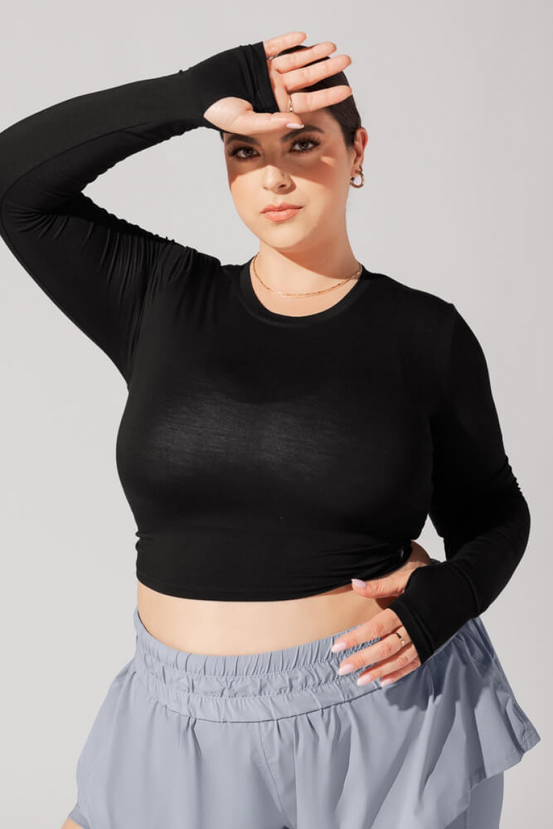 POPFLEX Bow Back Long Sleeve Černé | ZWFH52489