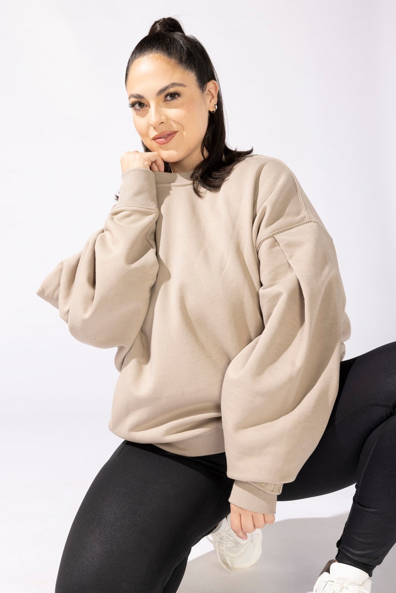 POPFLEX Brunch Svetrové Warm Taupe | GUVX40983