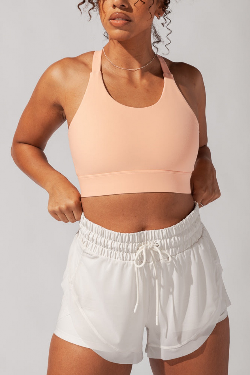 POPFLEX Cadence High Pasem Mesh Run Krátké with Pockets Krém | WSIG78061