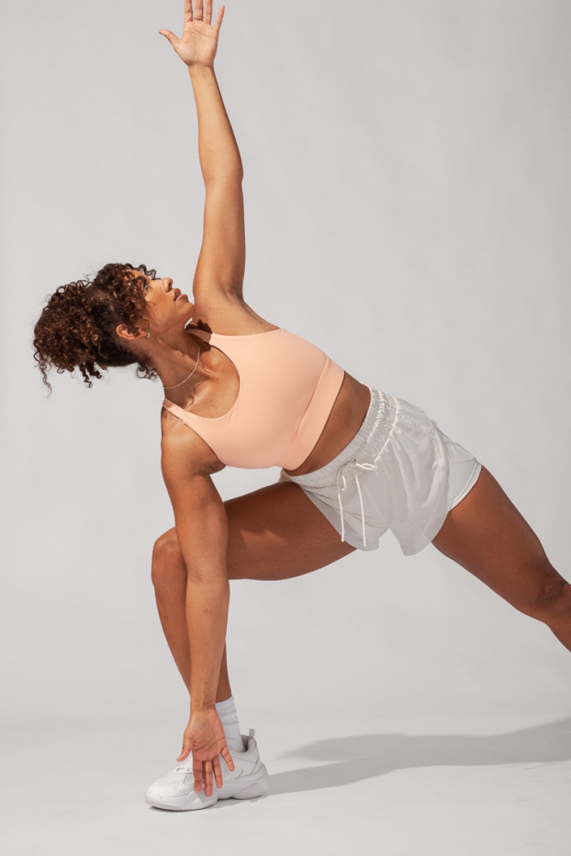 POPFLEX Cadence High Pasem Mesh Run Krátké with Pockets Krém | WSIG78061