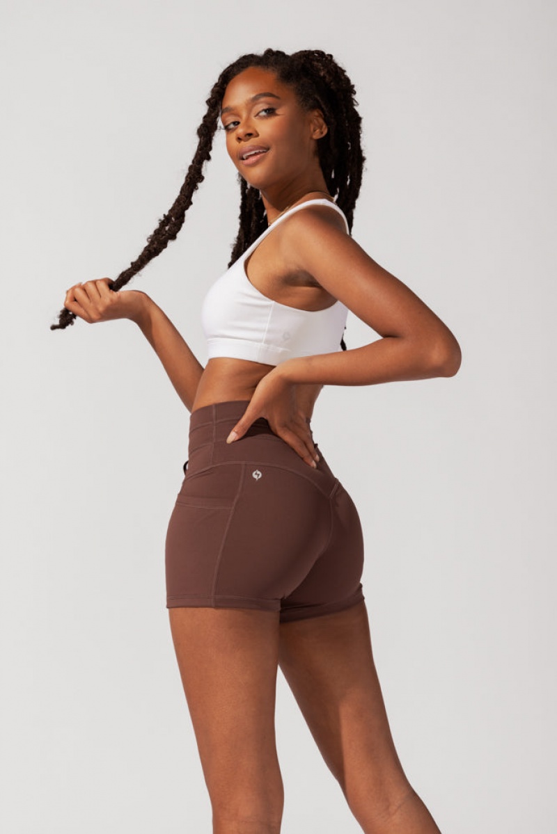 POPFLEX Cargo Booty Krátké with Pockets (Pet Hair Resistant) Carob | XMOG56483