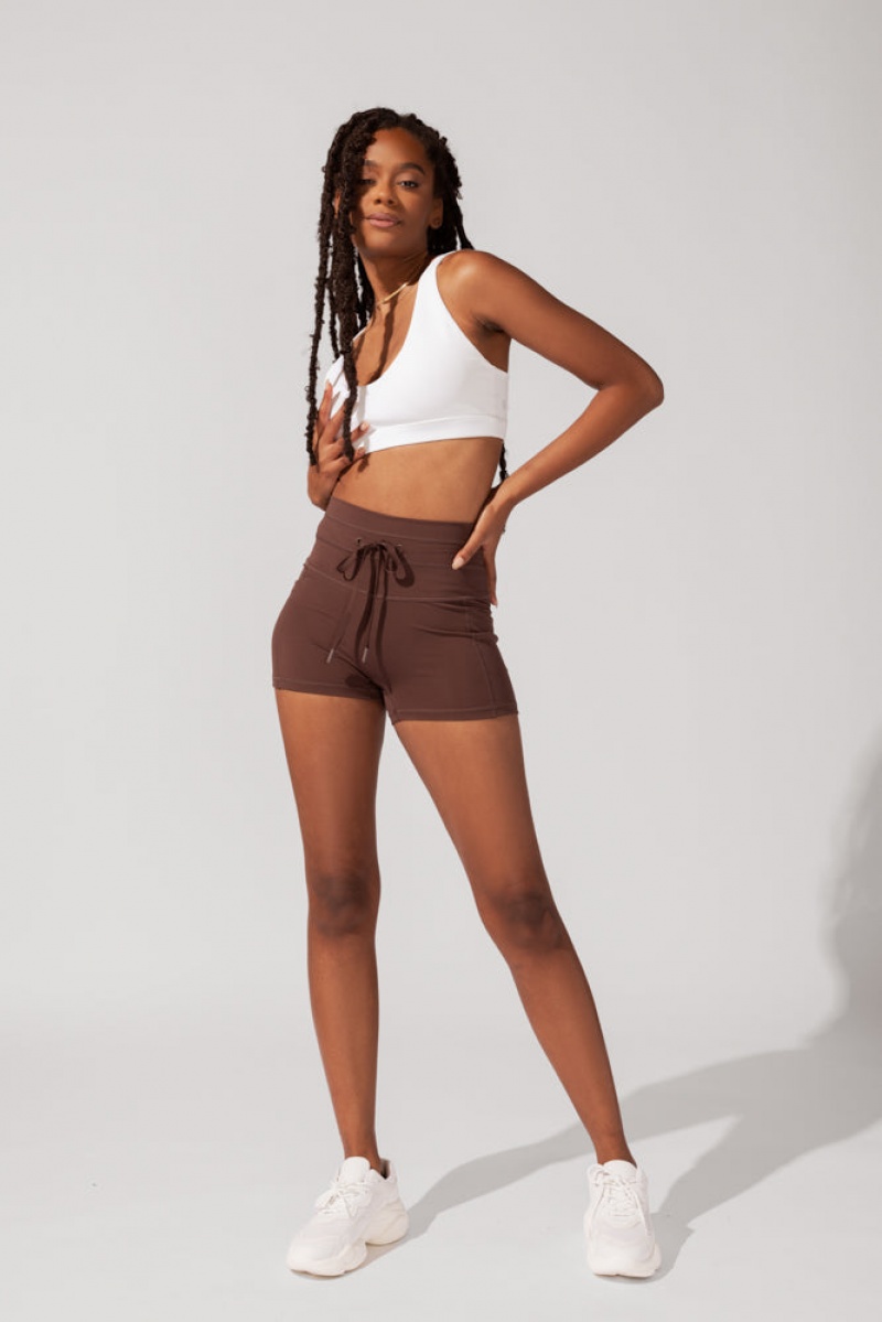 POPFLEX Cargo Booty Krátké with Pockets (Pet Hair Resistant) Carob | XMOG56483