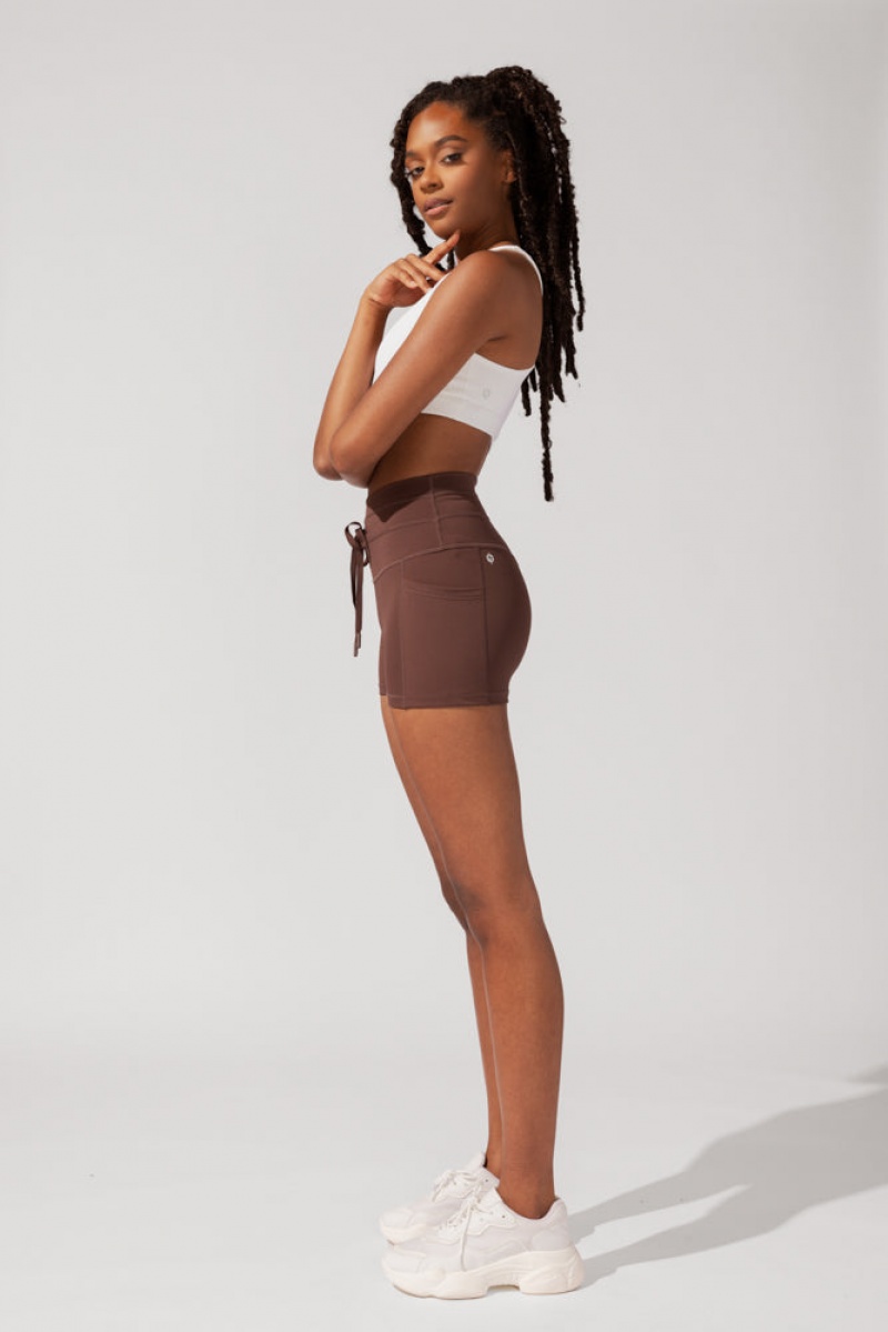 POPFLEX Cargo Booty Krátké with Pockets (Pet Hair Resistant) Carob | XMOG56483