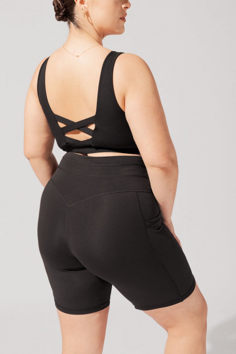 POPFLEX Cargo Cyklistické Krátké with Pockets (Pet Hair Resistant) Černé | EPQI56038