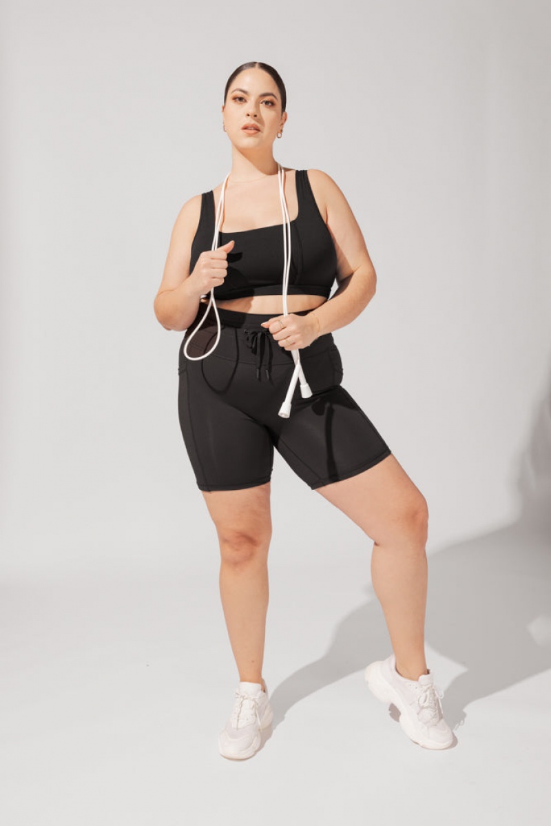 POPFLEX Cargo Cyklistické Krátké with Pockets (Pet Hair Resistant) Černé | EPQI56038