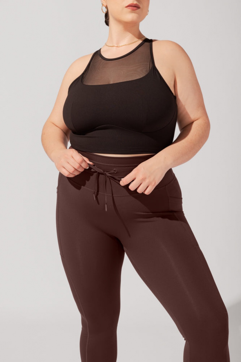 POPFLEX Cargo Leggings with Pockets (Pet Hair Resistant) French Roast | PXJB49812