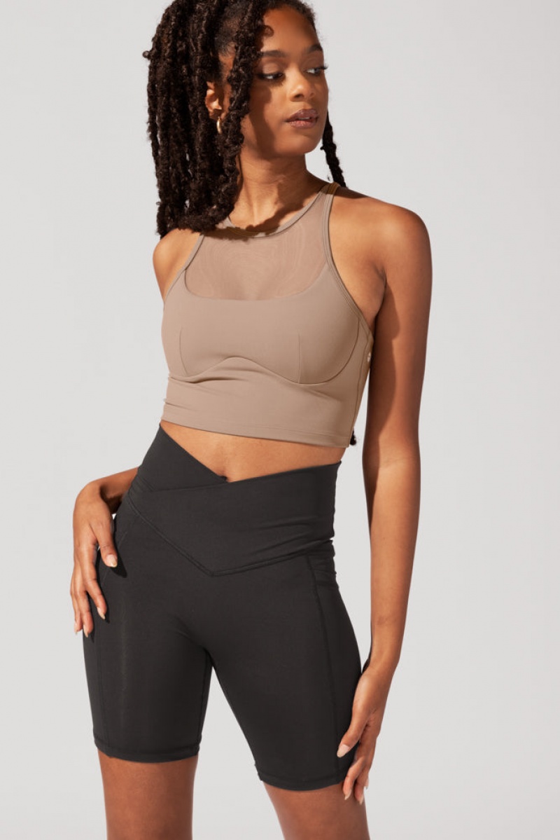 POPFLEX Celeste Mesh Crop Bralette Leafless Tree | XYJN85326