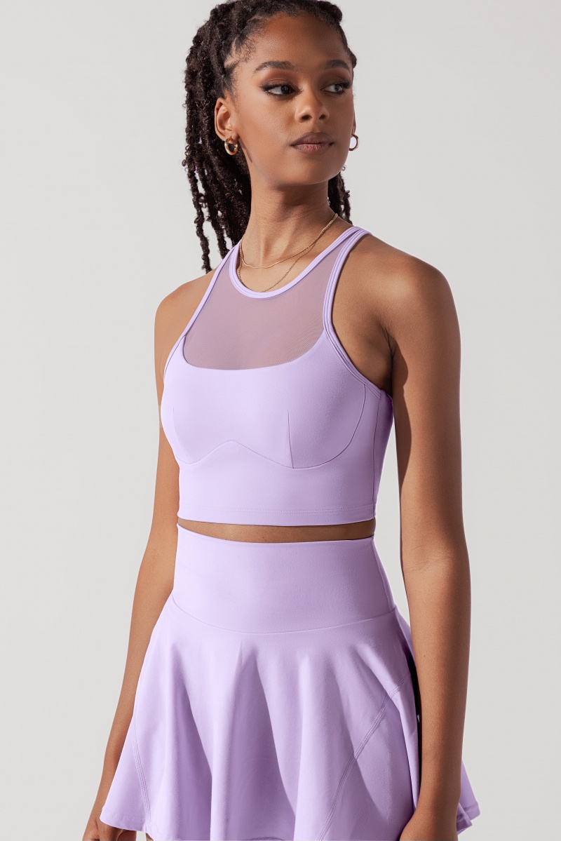 POPFLEX Celeste Mesh Crop Bralette Levandule | TCNY89016
