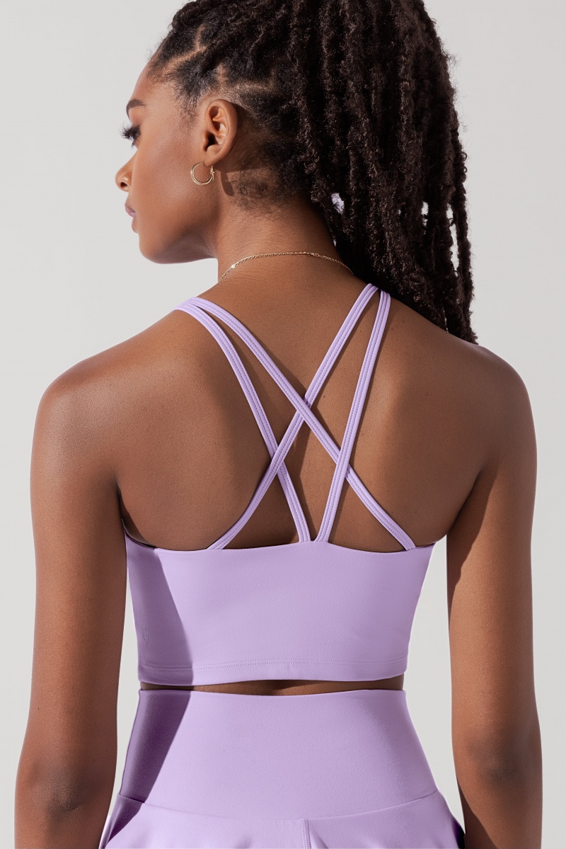 POPFLEX Celeste Mesh Crop Bralette Levandule | TCNY89016
