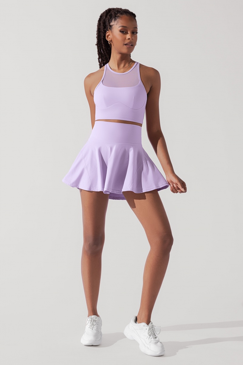 POPFLEX Celeste Mesh Crop Bralette Levandule | TCNY89016