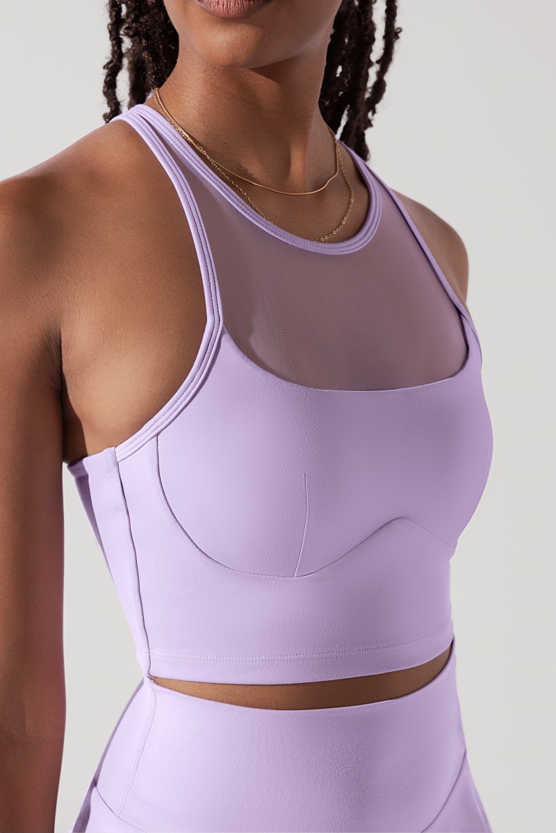POPFLEX Celeste Mesh Crop Bralette Levandule | TCNY89016