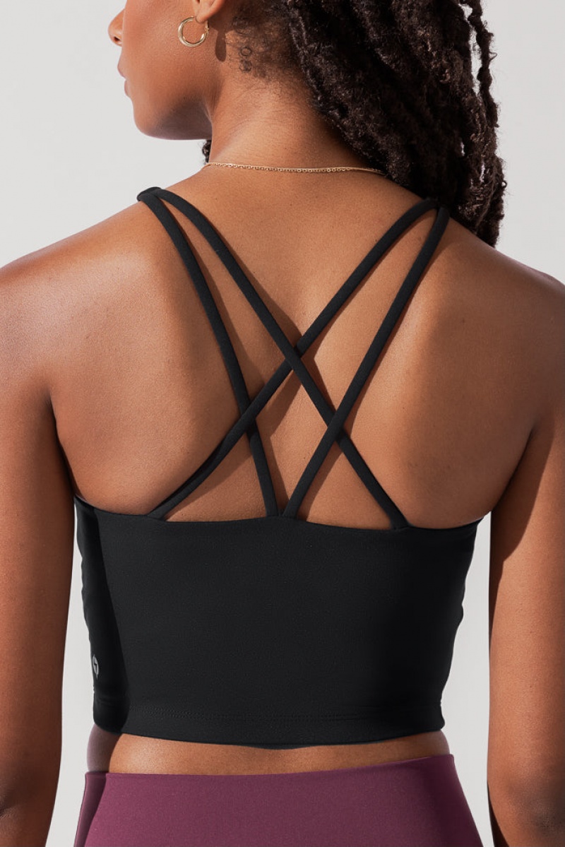 POPFLEX Cleo Corset Crop Bralette Černé | BVWR46972