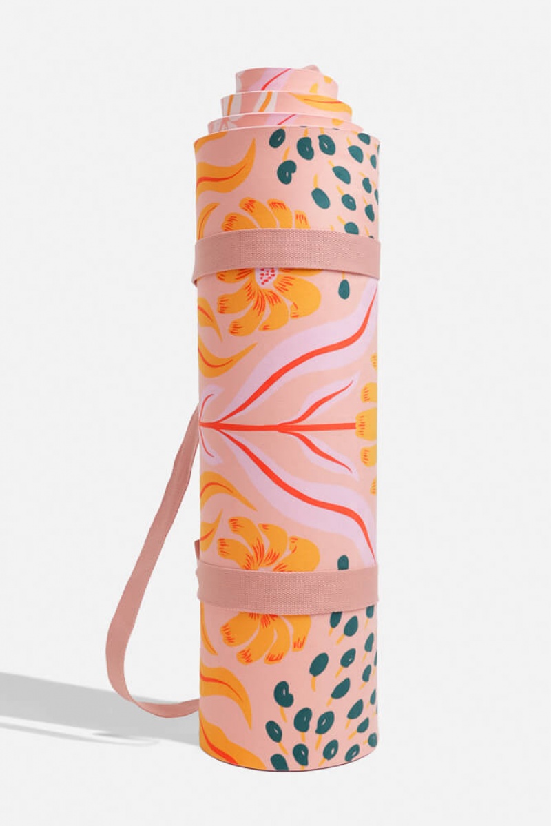 POPFLEX CloudCushion Veganské Semišové Jóga Mat Mandarin Hypnosis 0.5” Thick | AHEG96731