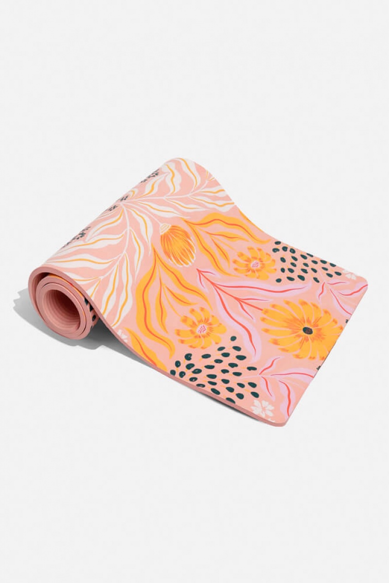 POPFLEX CloudCushion Veganské Semišové Jóga Mat Mandarin Hypnosis 0.5” Thick | AHEG96731