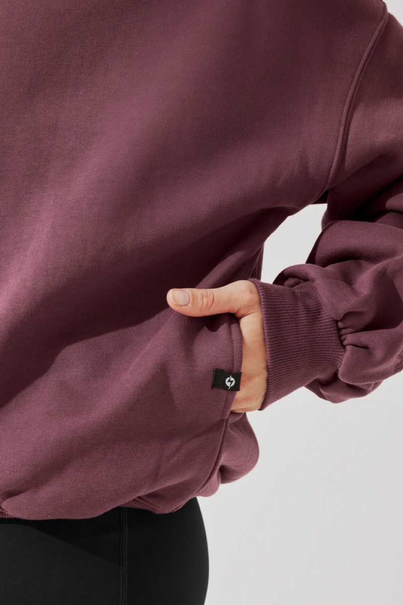 POPFLEX Cloud Crewneck Svetrové Merlot | ZHGT02614